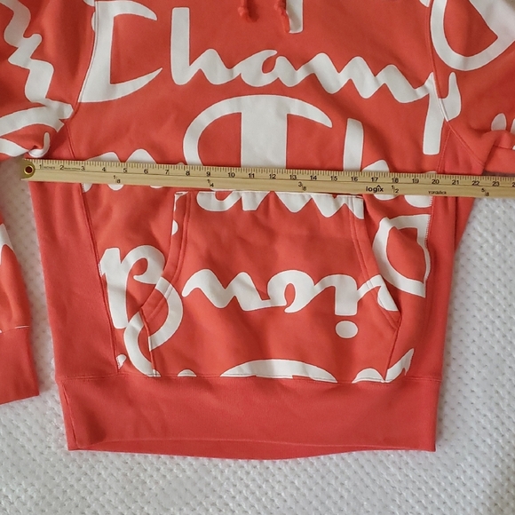 Champion Reverse Weave Coral Hoodie Medium - Picture 2 of 7